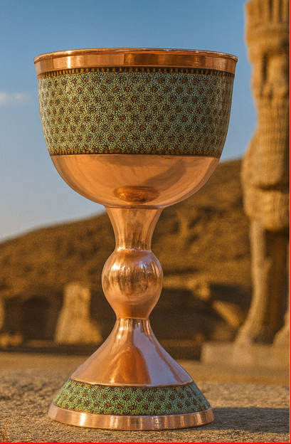 سنگاب مسی اصفهان‌کاری - تصویر 1