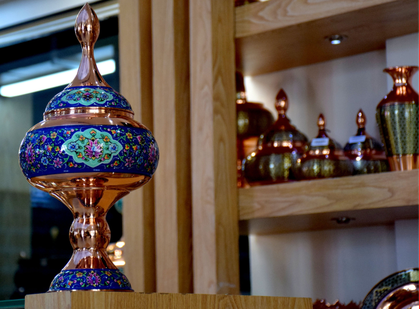 قندان سلجوقی مسی میناکاری