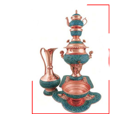 سرویس سماورپرداز مسی فیروزه‌کوب