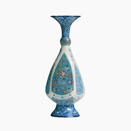 گلدان میناکاری کوچک آبی